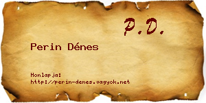 Perin Dénes névjegykártya